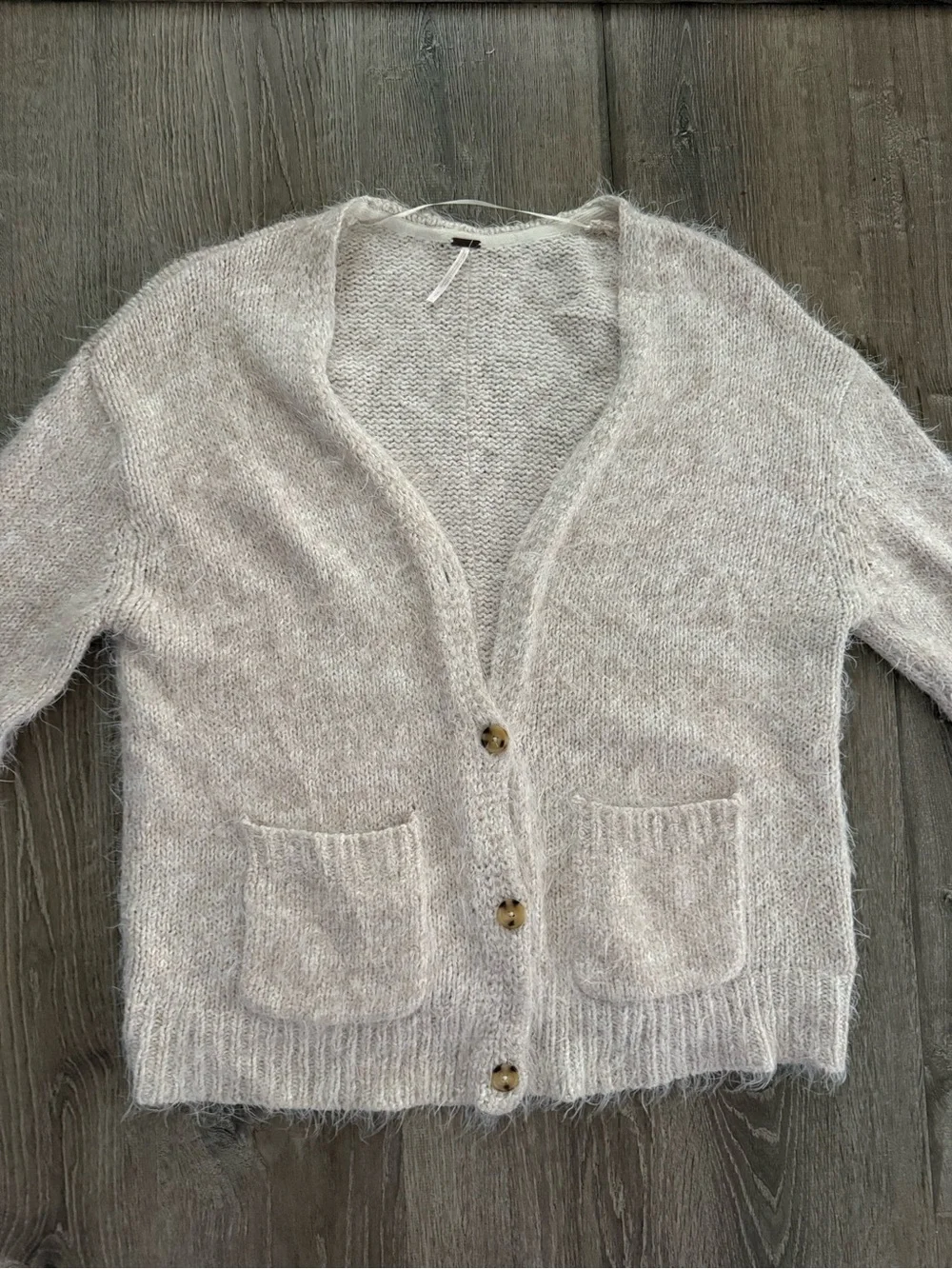 Free People NEVERMIND CARDIGAN IN CREME BRULEE